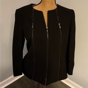 Preston & York misses lined blazer with zipper detail, size 10